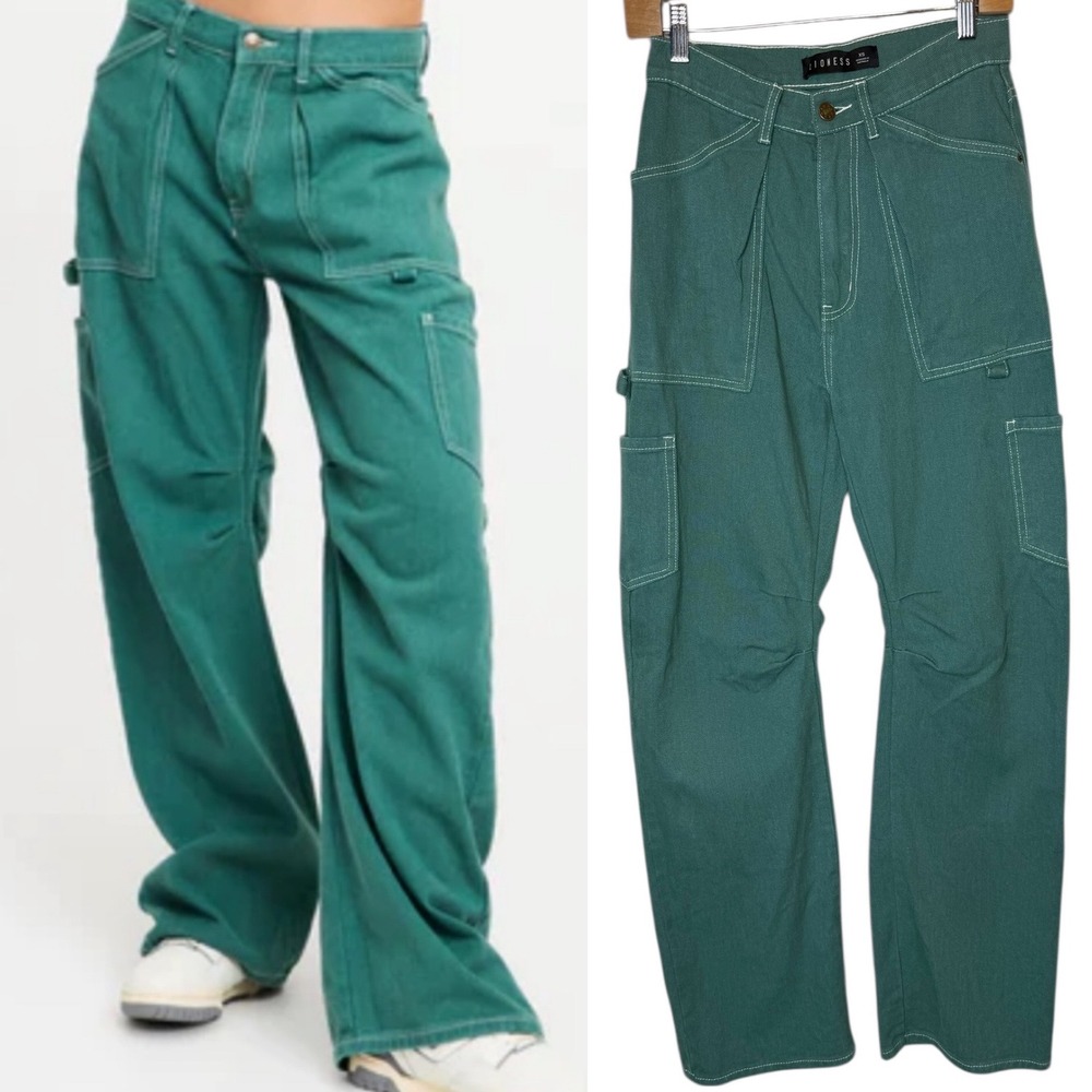 Lioness Miami Vice Pants in Forest Green size XS‎